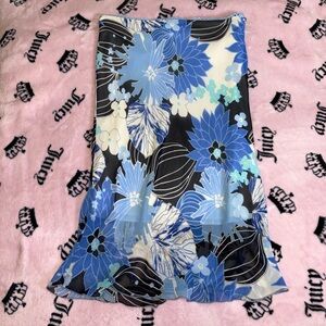 Vintage Floral Blue and Black skirt